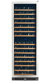 166 Bottle Premium Dual Zone Stainless Steel Wine Refrigerator